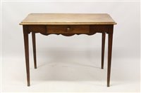 Lot 1373 - 19th century French oak side table, moulded...