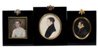 Lot 757 - English School, circa 1820, miniature portrait...