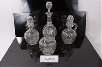 Lot 93 - Victorian cut glass part table service -...
