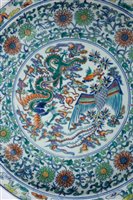 Lot 2 - Chinese Qing period Doucai charger, probably...