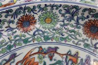 Lot 2 - Chinese Qing period Doucai charger, probably...