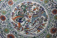 Lot 2 - Chinese Qing period Doucai charger, probably...