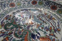 Lot 2 - Chinese Qing period Doucai charger, probably...