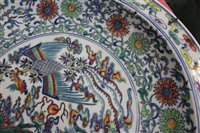 Lot 2 - Chinese Qing period Doucai charger, probably...