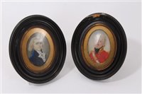 Lot 689 - English School, mid 18th century, miniature...