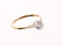 Lot 545 - Diamond single stone ring with a brilliant cut...