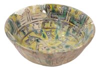 Lot 106 - 10th century Nishapur pottery bowl with yellow...