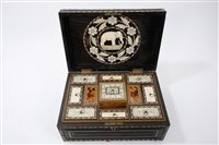 Lot 818 - Late 19th century Ceylonese ebony and ivory...