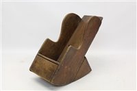 Lot 1333 - 19th century elm child's wing rocking chair...