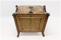 Lot 1341 - 19th century Continental walnut wine cooler...