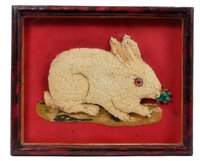 Lot 749 - Rare Georgian stumpwork picture of an albino...