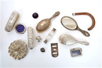 Lot 383 - Selection of miscellaneous silver and white...
