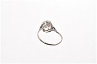 Lot 507 - Diamond single stone ring with an old...