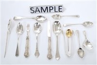 Lot 268 - Mixed group of Georgian and later silver...