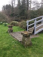 Lot 1379 - Antique staddle stone, together with another...