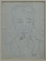 Lot 1112 - *Joan Warburton (1920-1996) pencil portrait -...