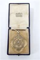 Lot 399 - George III silver Masonic master's jewel with...