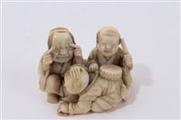 Lot 821 - Good Japanese Meiji period netsuke, finely...