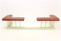 Lot 1232 - Antique painted metal club fender, typical...