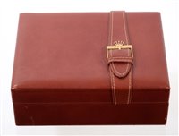 Lot 626 - 1970s Rolex watch box with brown leather...