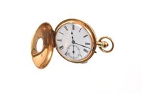 Lot 639 - Victorian gold (18ct) and enamel half hunter...
