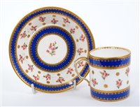 Lot 77 - Fine 18th century Sèvres porcelain coffee can...