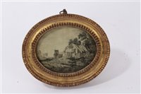 Lot 709 - Rare George III hair picture depicting a...