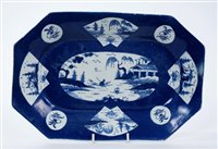 Lot 12 - 18th century Bow powder-blue ground canted...