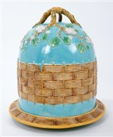 Lot 20 - Victorian George Jones Majolica cheese dome...