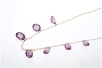 Lot 567 - Victorian amethyst and seed pearl necklace...