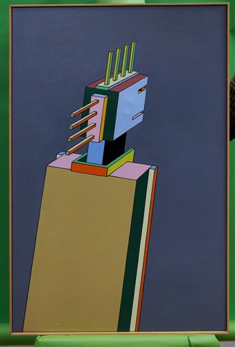 Lot 1071 - Ron Sims (1944-2014) acrylic on canvas - Punk...