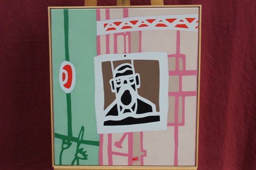 Lot 1074 - Ron Sims (1944-2014) acrylic on canvas - Self...