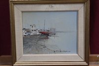 Lot 955 - Robert Hagen (b.1947) oil on board - Aldeburgh...