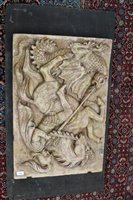 Lot 767 - Early 20th century Carved marble panel,...