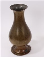 Lot 768 - Antique bronze vase of elegant baluster form,...