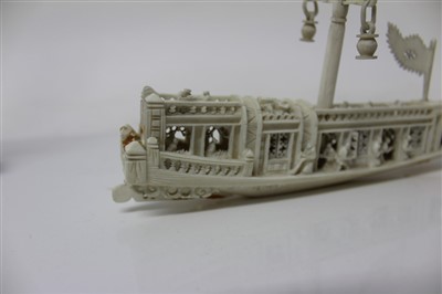 Lot 724 - Antique Chinese carved ivory model of a...