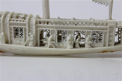 Lot 724 - Antique Chinese carved ivory model of a...