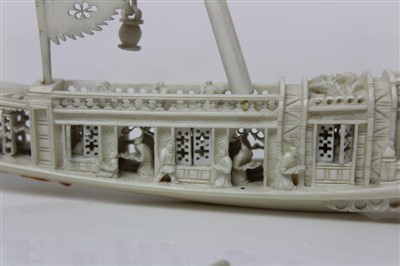 Lot 724 - Antique Chinese carved ivory model of a...