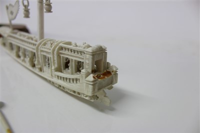 Lot 724 - Antique Chinese carved ivory model of a...