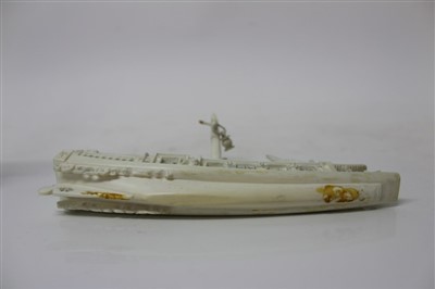 Lot 724 - Antique Chinese carved ivory model of a...