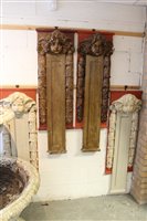 Lot 1363 - Set of four early 20th century painted plaster...