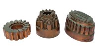 Lot 684 - Victorian copper jelly mould of castellated...