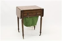 Lot 1288 - Regency mahogany and rosewood crossbanded...