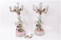 Lot 94 - Pair late 19th century German porcelain...