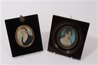 Lot 841 - Early 19th century portrait miniature on ivory...