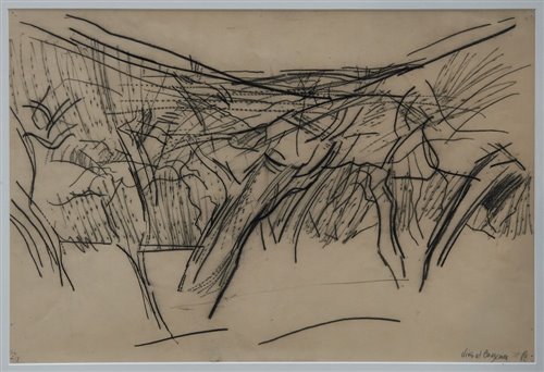 Lot 982 - Peter Godfrey Coker (1926-2004) charcoal on...