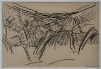 Lot 982 - Peter Godfrey Coker (1926-2004) charcoal on...