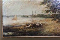 Lot 930 - Four nineteenth century-style oils over prints...