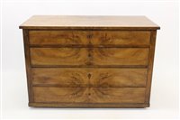 Lot 1219 - 19th Century Continental walnut secretaire...