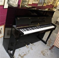 Lot 1220 - Fine quality modern ebonised upright piano by...